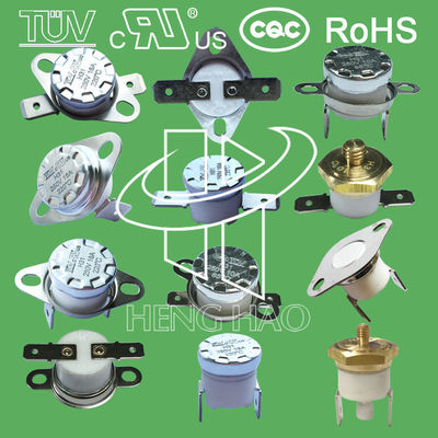 UL tagliata termica TUV CQC ROHS KC del commutatore KSD301 250V 16A del termostato ceramico ad alta temperatura