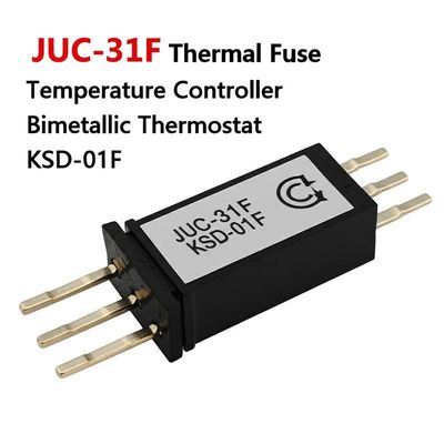 Fusibile termico bimetallico JUC-31F con termostato, intervallo 0~150°C, custodia in bachelite per circuito stampato