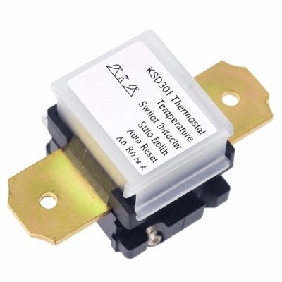 Termostato bimetallico KSD301 con alloggiamento in plastica o ceramica e cappuccio in alluminio o testa in rame per elettrodomestici