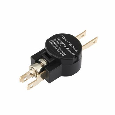 Termostato bimetallico KSD301 con 100000 cicli e alloggiamento in plastica o ceramica per applicazioni con cappuccio in alluminio o testa in rame