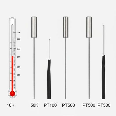 Sonda di rilevamento della temperatura 10K 50K Resi di platino NTC Termistor di platino Resistor di platino PT100 PT500 Sonda di termocoppia di platino